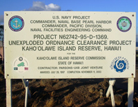 Honokanaia Navy Sign